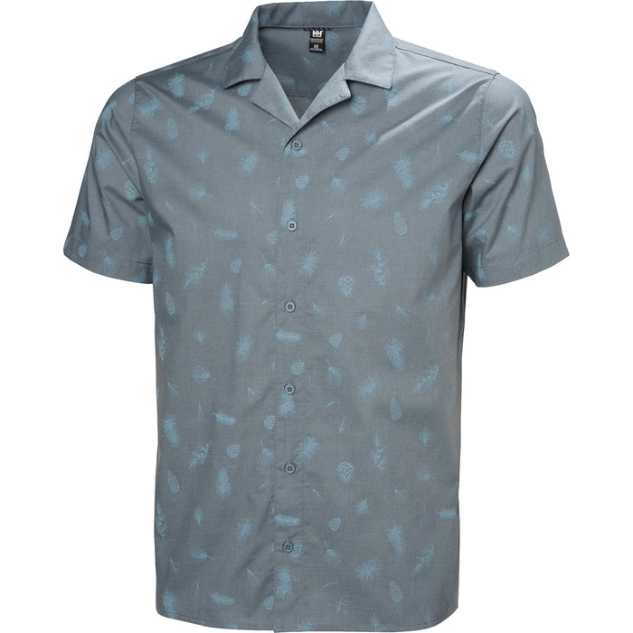 Helly Hansen Holmen Short-Sleeve Shirt - Men's Washed Navy Pine Needle AO