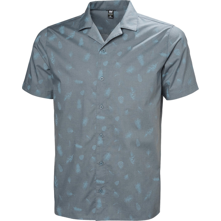 Helly Hansen Holmen Short-Sleeve Shirt - Men's Washed Navy Pine Needle AO