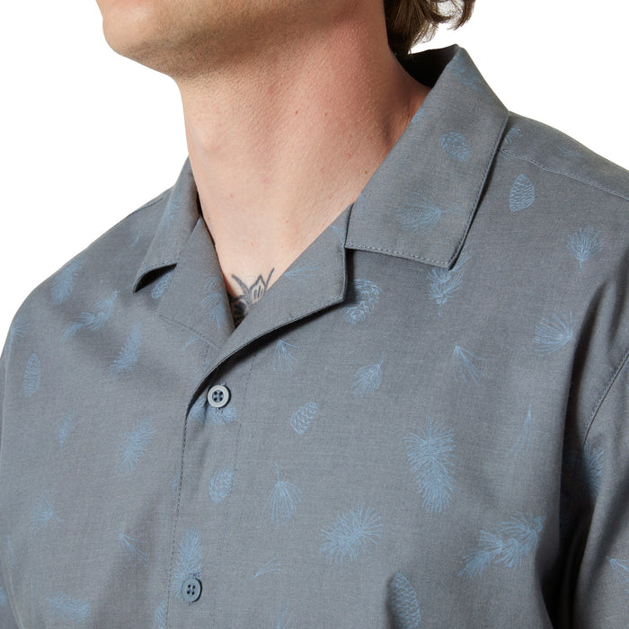 Helly Hansen Holmen Short-Sleeve Shirt - Men's Washed Navy Pine Needle AO