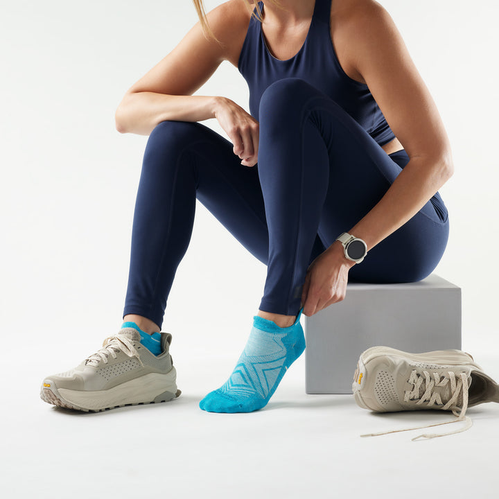Smartwool Run Zero Cushion Low Ankle Socks - Women's White-Capri