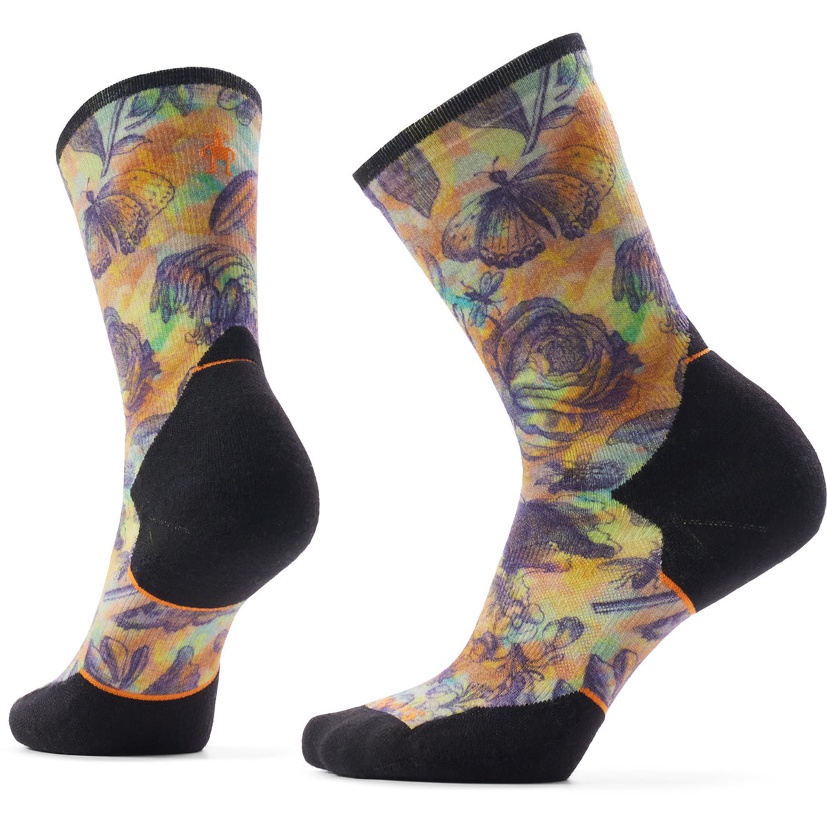 Smartwool Trail Run Targeted Cusion Floral Party Print Crew Socks - Women's Multi Color