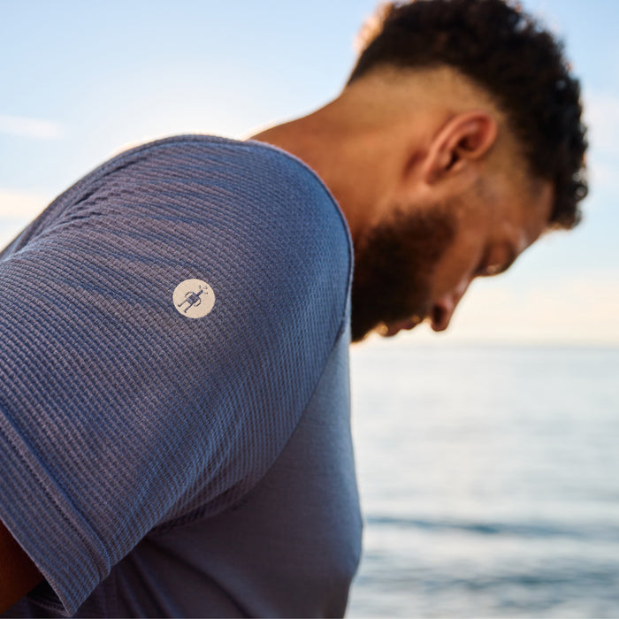 Smartwool Active Mesh Short-Sleeve Shirt - Men's Nightfall Blue