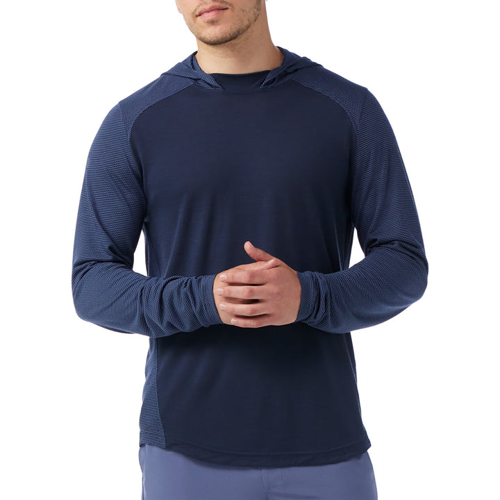 Smartwool Active Mesh Hoodie - Men's Nightfall Blue-Deep Navy
