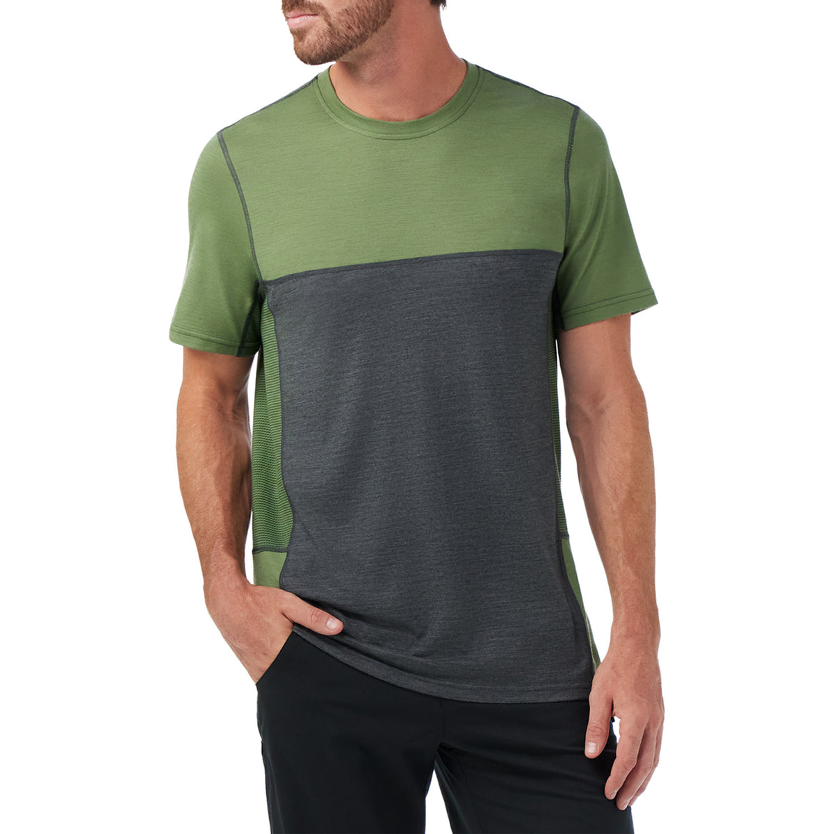 Smartwool Mountain Bike Short-Sleeve Jersey Charcoal-Fern Green
