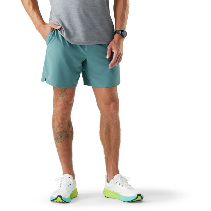 Smartwool Active Linerless 7" Shorts - Men's Dusty Teal