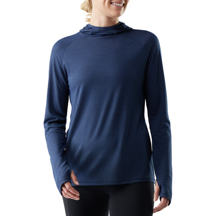 Smartwool Active Mesh Hoodie - Women's Nightfall Blue-Deep Navy