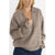 Rhythm Quinn V-Neck Collared Jumper Top - Women's Oatmeal