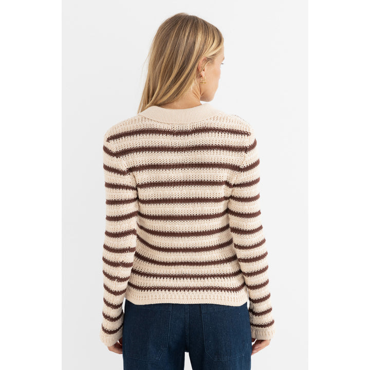 Rhythm Highline Stripe Long-Sleeve Knit Top - Women's Chocolate