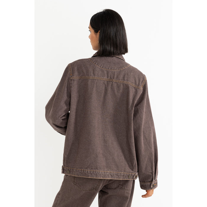 Rhythm Demi Oversized Denim Jacket - Women's Chocolate