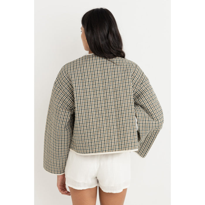 Rhythm Antibes Plaid Quilted Jacket - Women's Olive