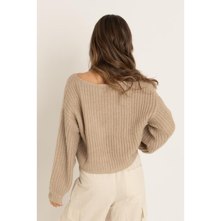 Rhythm Eadie Oversized Knit Cardigan - Women's Cream