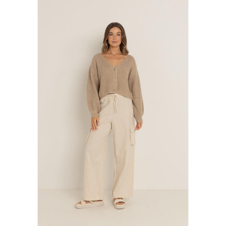 Rhythm Eadie Oversized Knit Cardigan - Women's Cream