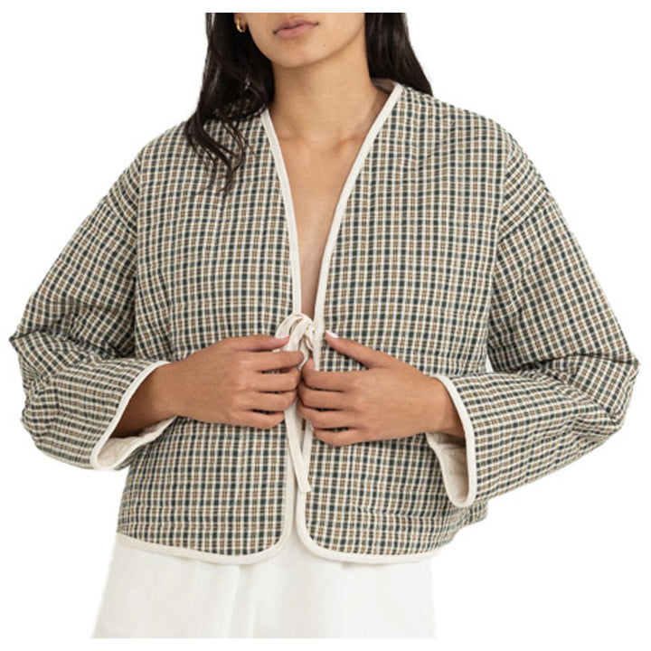 Rhythm Antibes Plaid Quilted Jacket - Women's Olive