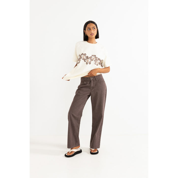Rhythm Charlie Low Rise Denim Jeans - Women's Chocolate