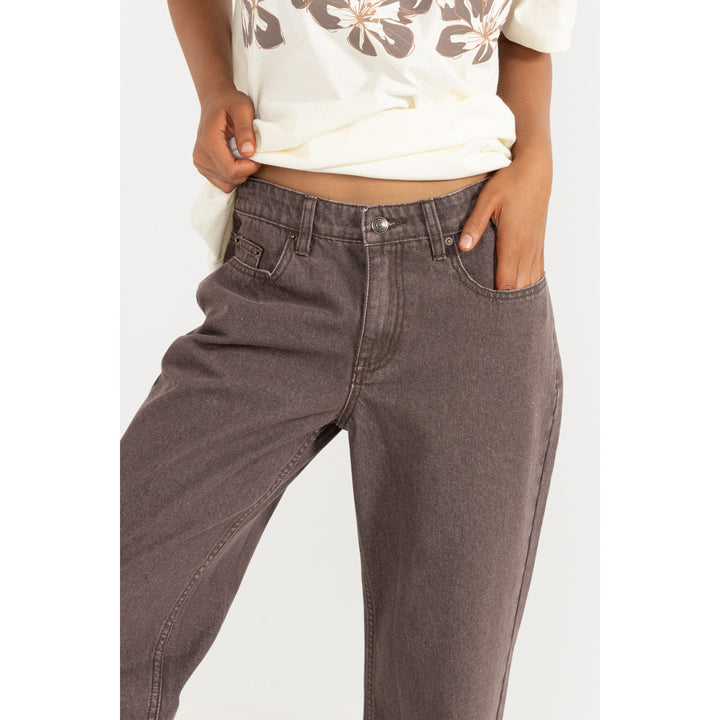 Rhythm Charlie Low Rise Denim Jeans - Women's Chocolate