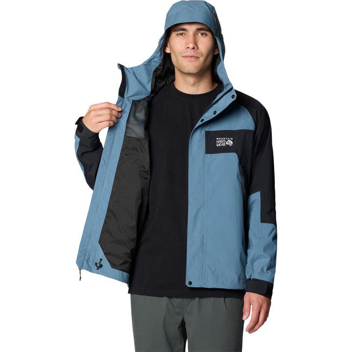 Mountain Hardwear Dry Times™ Hooded Jacket - Men's Adriatic Blue/Black