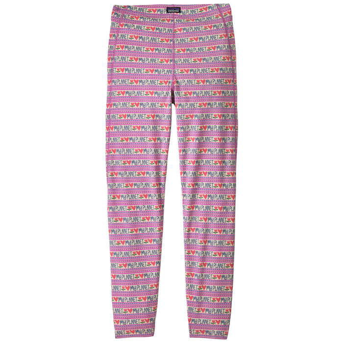 Patagonia Capilene Midweight Bottoms - Kids' Planet Hearts: Brisk Purple