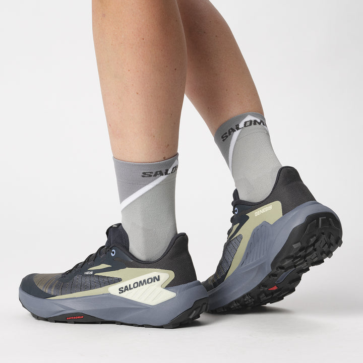 Salomon Genesis Shoes - Women's Carbon/Grisaille/Aloe Wash