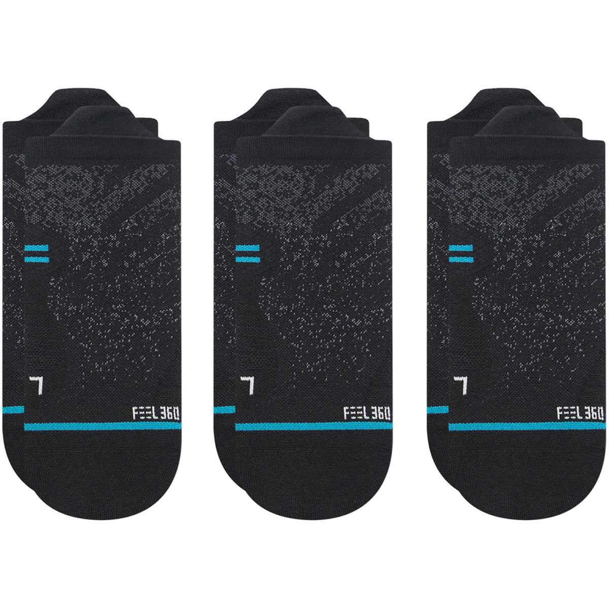 Stance Run Light Tab 3-Pack Socks - Unisex Black