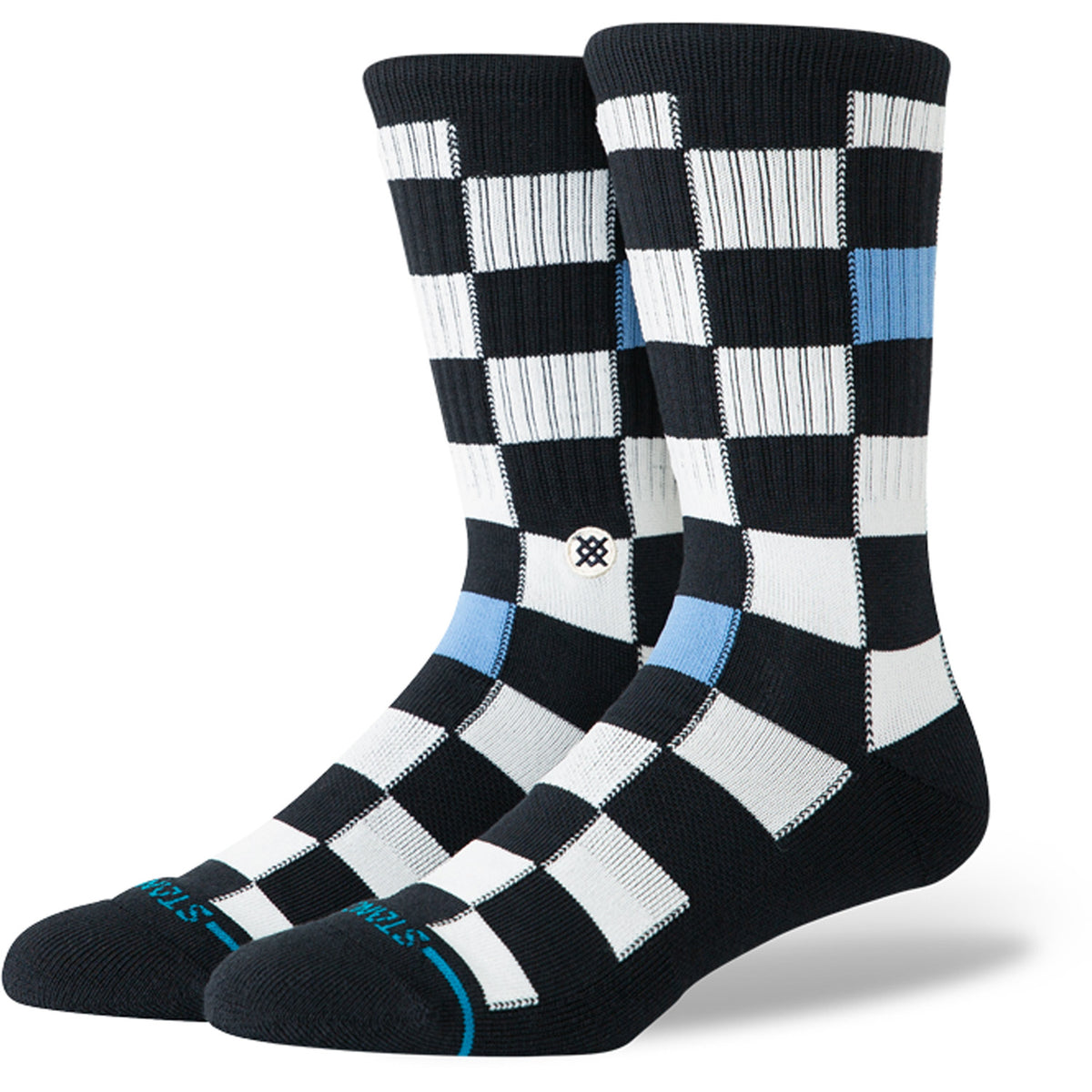 Stance Chef Check Crew Socks Black