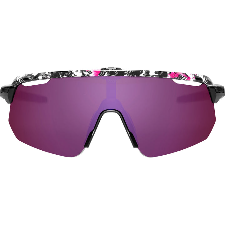 Sweet Protection Shinobi RIG Reflect Block Party Sunglasses Satin White/Block Party/RIG Bixbite