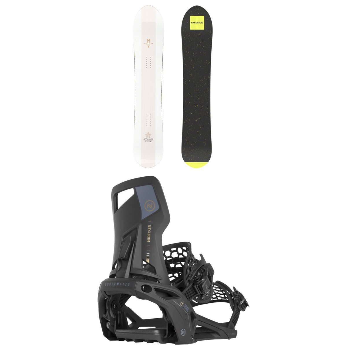 Salomon HPS - Sickstick Snowboard + Nidecker Supermatic Snowboard Bindings 2025