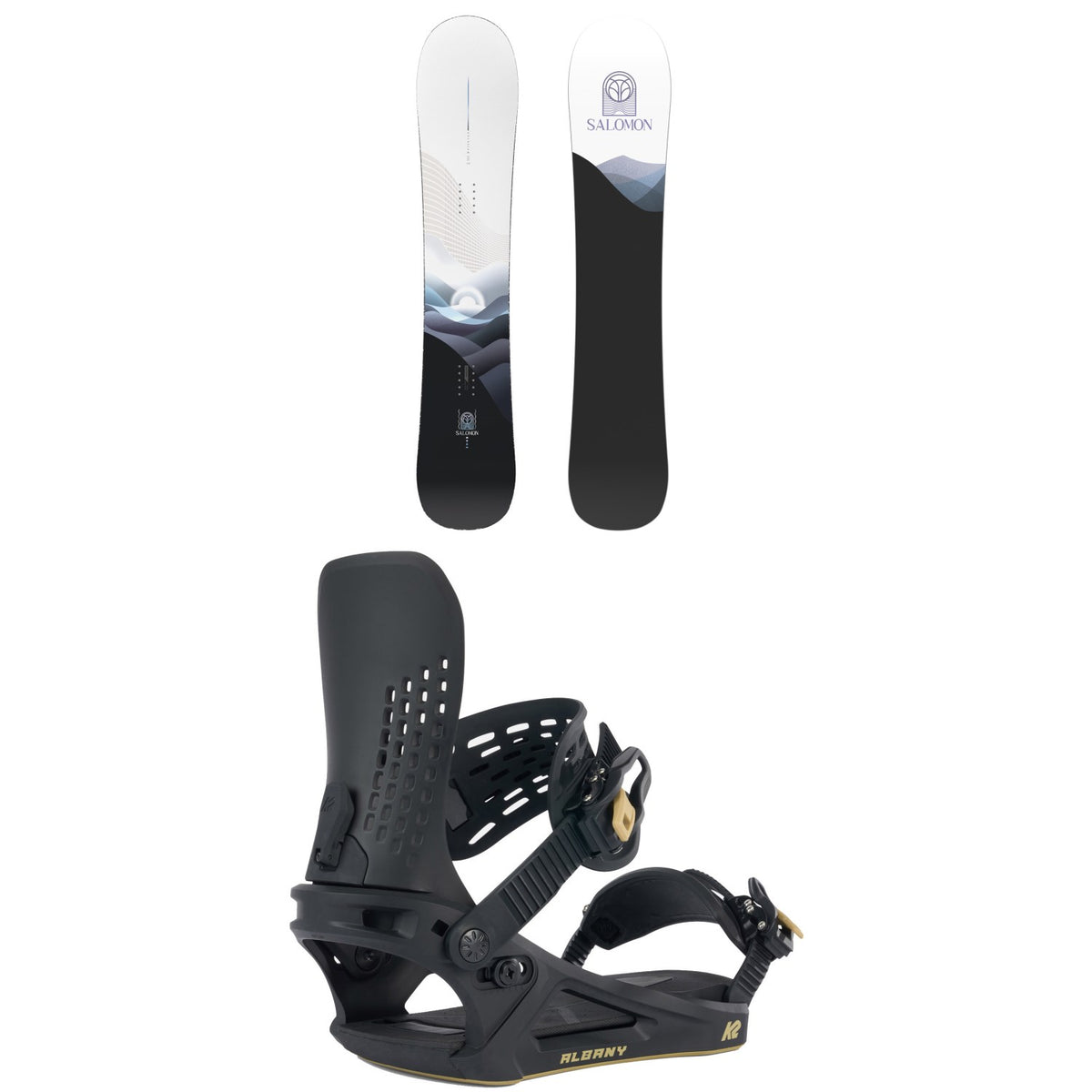 Salomon Bellevue Snowboard + K2 Albany Snowboard Bindings - Women's