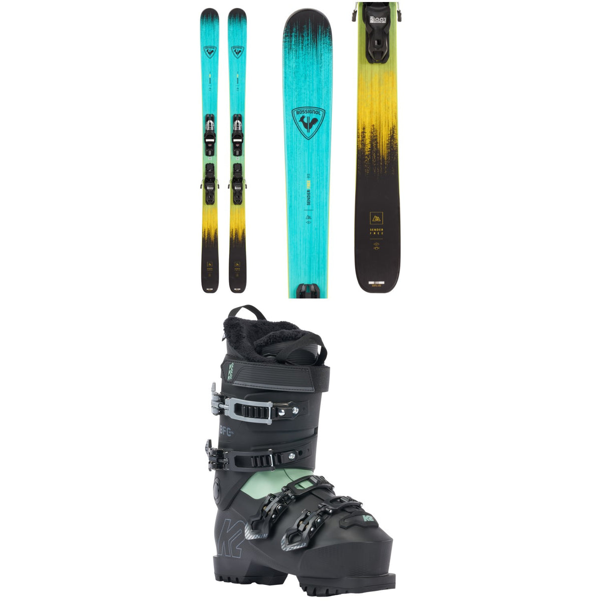 Rossignol Sender Free 92 Skis + Xpress 11 Bindings + K2 BFC 75 Ski Boots - Women's 2026