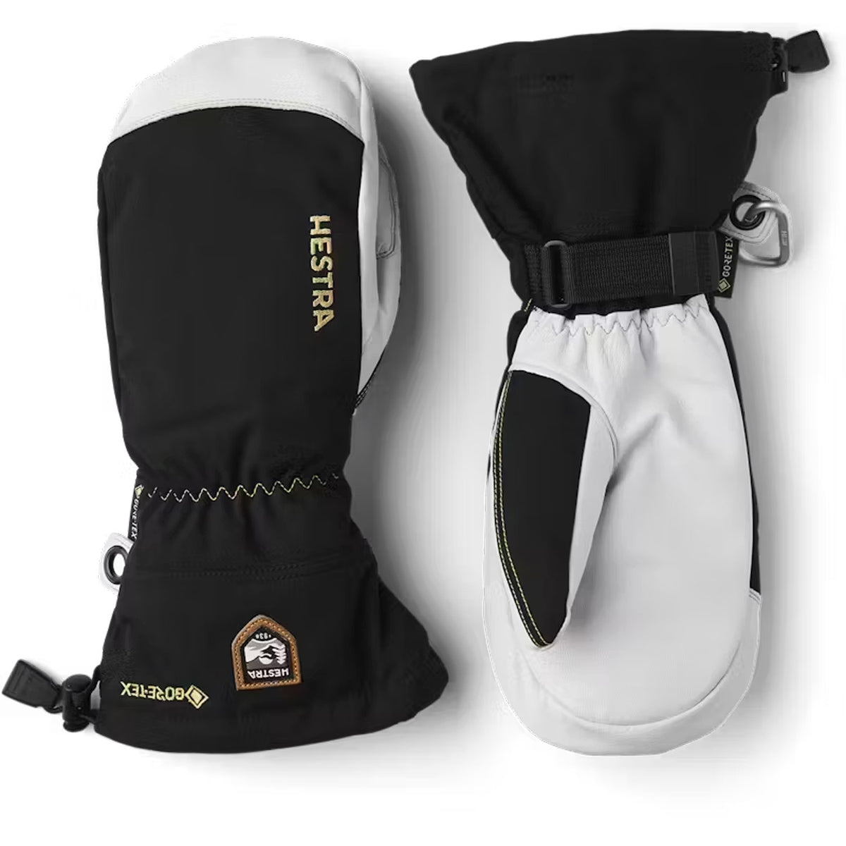 Hestra Army Leather GORE-TEX Mittens Black/Natural Grey