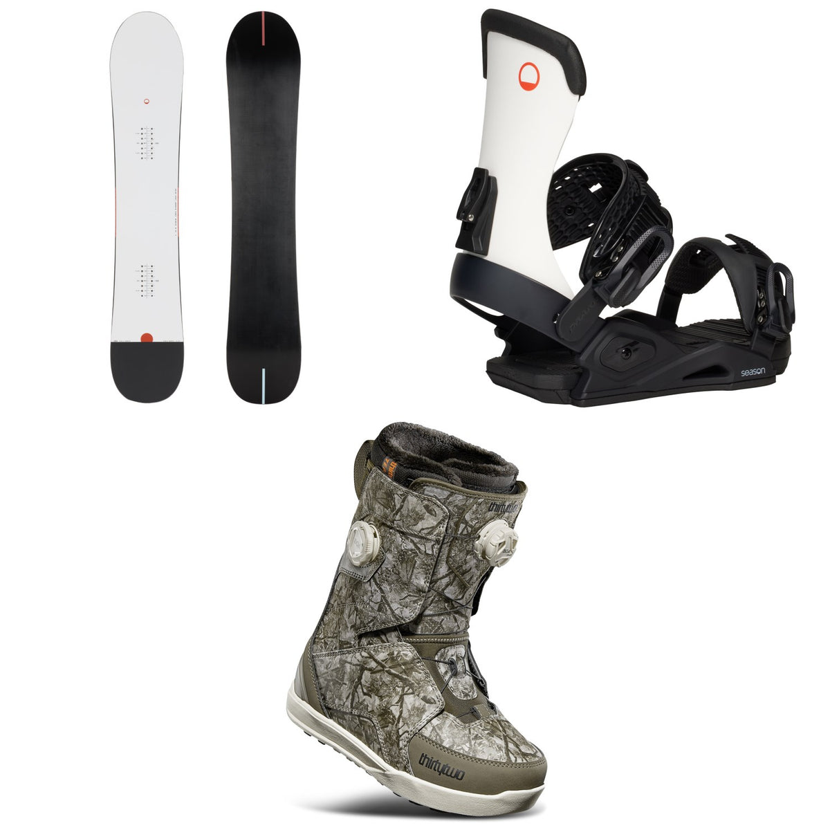 Season Lolo Snowboard + Meld Snowboard Bindings + thirtytwo Lashed Double Boa Snowboard Boots - Women's 2026