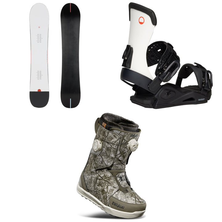 Season Lolo Snowboard + Meld Snowboard Bindings + thirtytwo Lashed Double Boa Snowboard Boots - Women's 2026