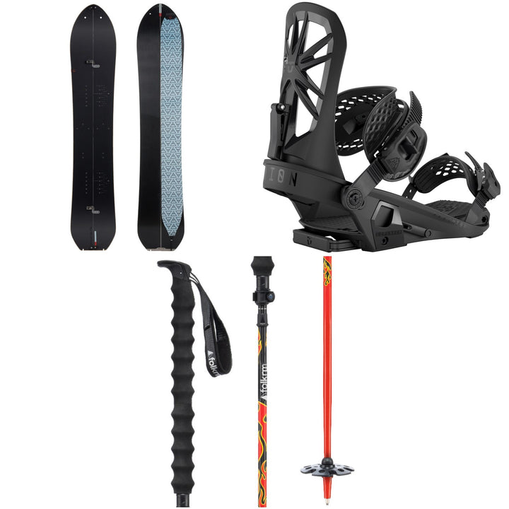 Season Pass Splitboard + Union Explorer Splitboard Bindings + Folkrm Kulshan Poles 2026