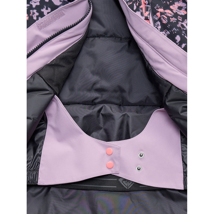 Roxy Floral Block Parka - Girls' Discreet Mauve