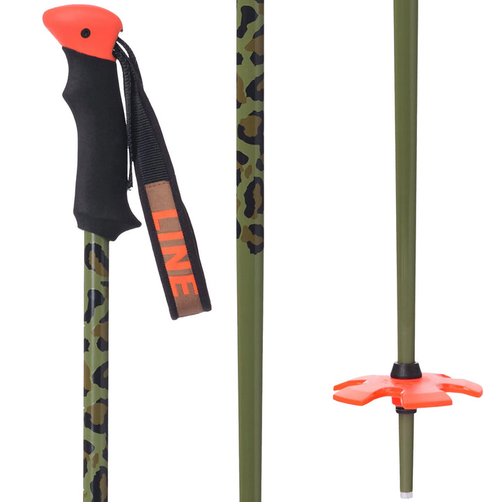 Line Skis Slider Camo Adjustable Ski Poles 2025