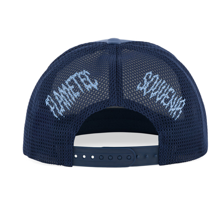 Souvenir Flame Trucker Hat Blue