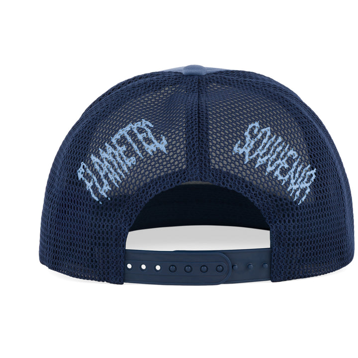 Souvenir Flame Trucker Hat Blue