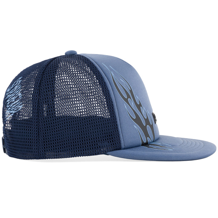 Souvenir Flame Trucker Hat Blue