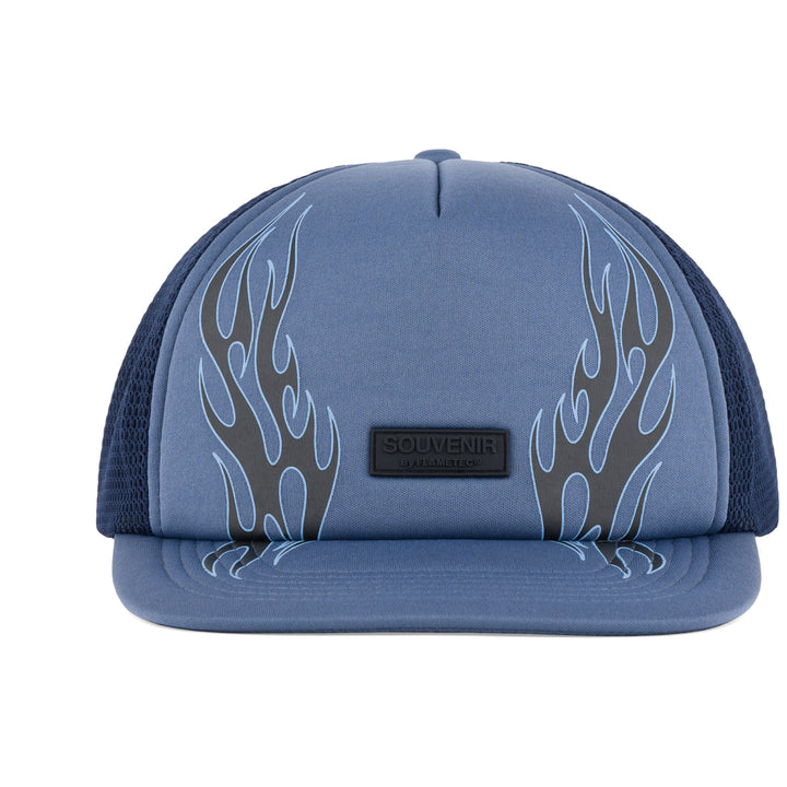 Souvenir Flame Trucker Hat Blue