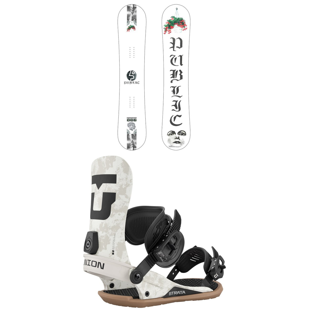 Public Snowboards Disorder Snowboard + Union Strata Snowboard Bindings 2026