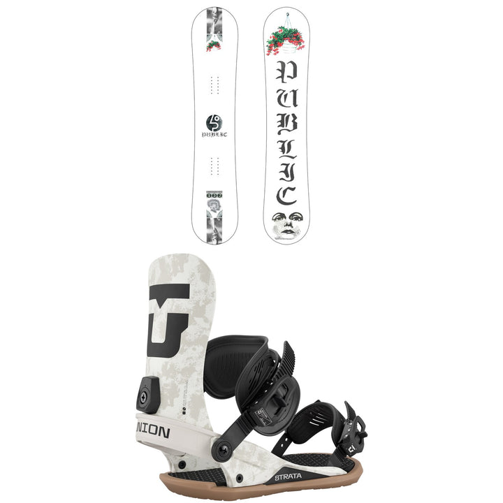 Public Snowboards Disorder Snowboard + Union Strata Snowboard Bindings 2026