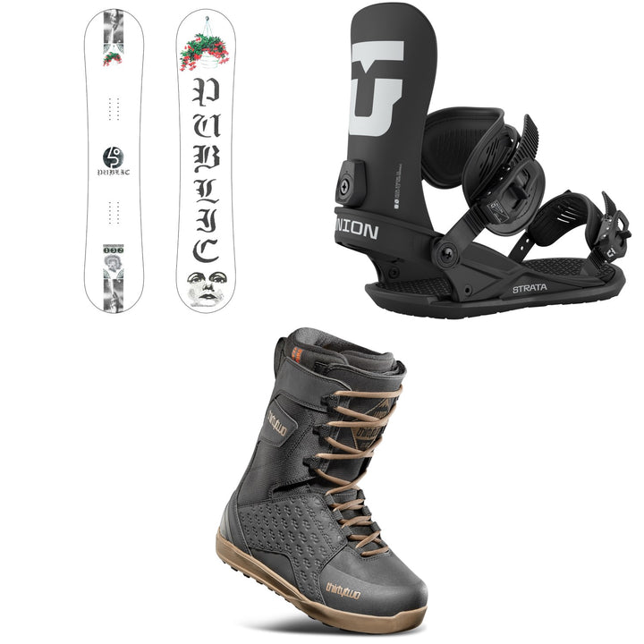 Public Snowboards Disorder Snowboard + Union Strata Snowboard Bindings + thirtytwo Lashed Snowboard Boots 2026