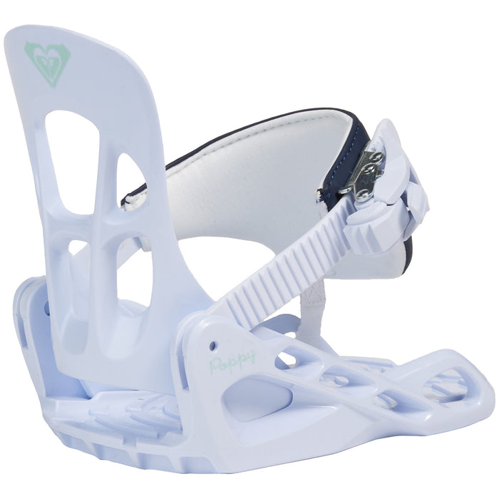 Roxy Poppy Speed Strap Snowboard Bindings - Girls' 2025 Blue/White