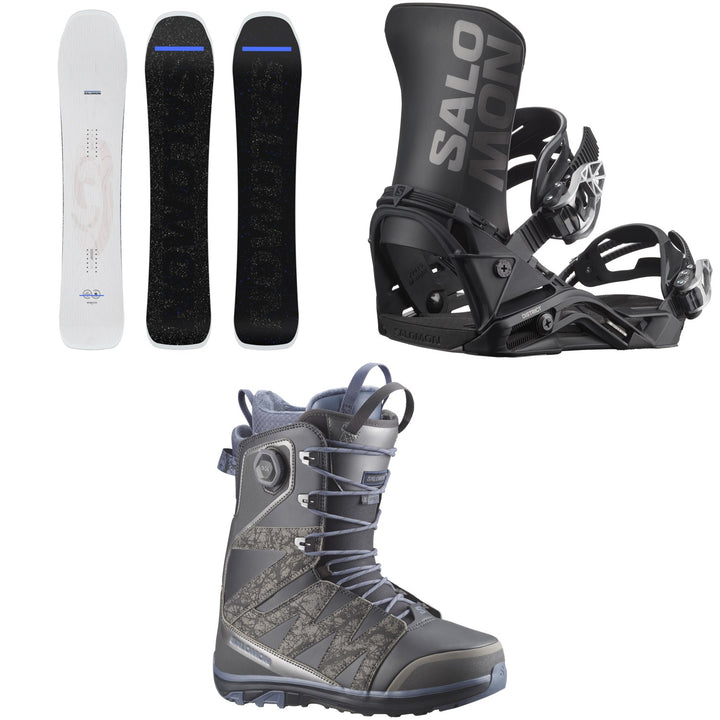 Salomon Jetstream Snowboard + District Snowboard Bindings + X Approach Lace SJ Boa Snowboard Boots 2026