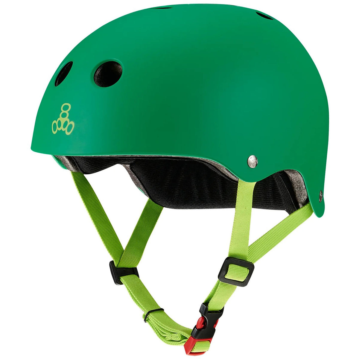 Triple 8 The Certfied Sweatsaver Skateboard Helmet Kelly Green Matte