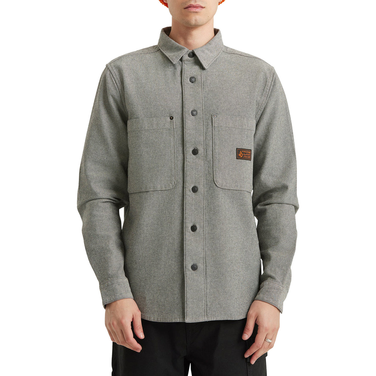 Volcom Levelstone Long Sleeve Shirt - Men's Antique Black