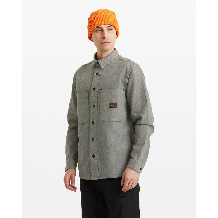 Volcom Levelstone Long Sleeve Shirt - Men's Antique Black