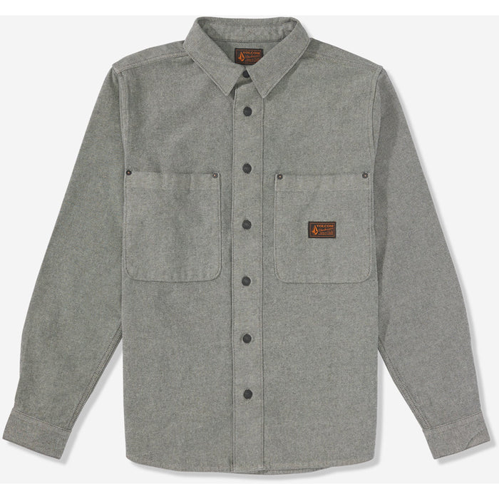 Volcom Levelstone Long Sleeve Shirt - Men's Antique Black