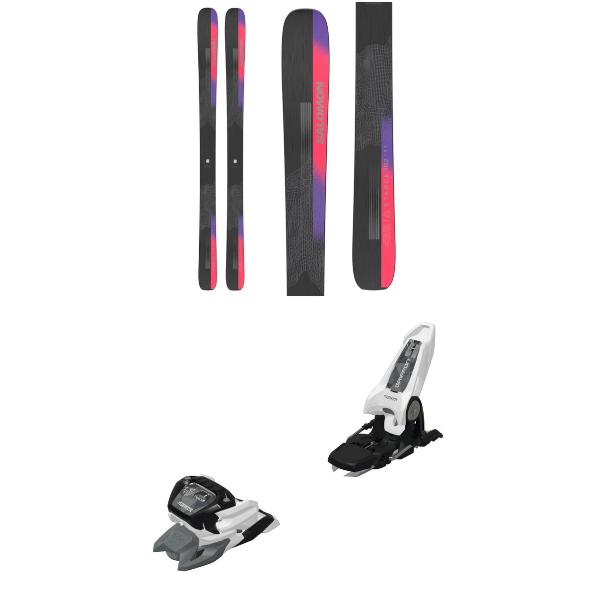 Salomon Stance 102 Skis + Marker Griffon 13 ID Ski Bindings