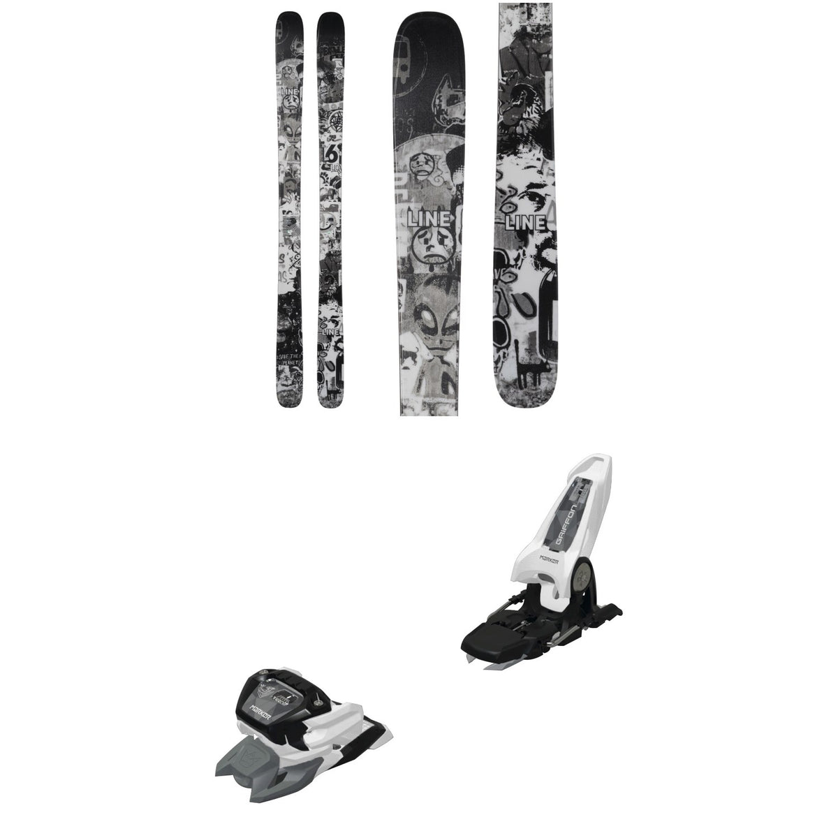 Line Skis Chronic 101 Skis + Marker Griffon 13 ID Ski Bindings