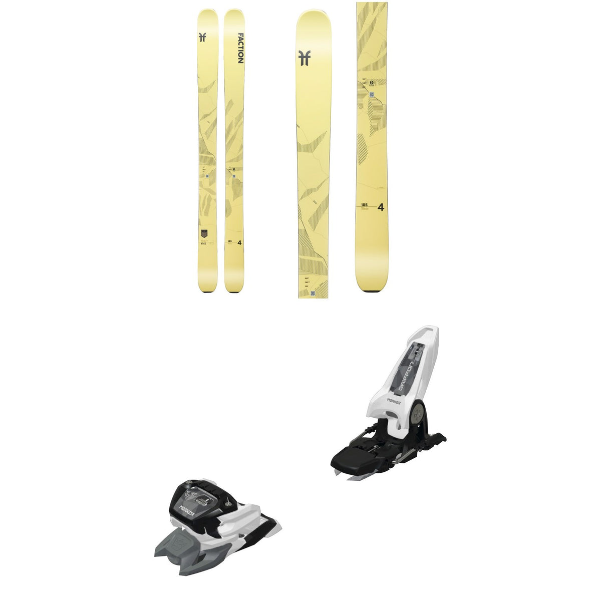 Faction Agent 4 Skis 2025 + Marker Griffon 13 ID Ski Bindings